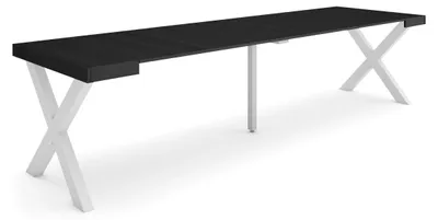 Ausziehbarer Konsole-Esstisch 90-302 cm schwarz