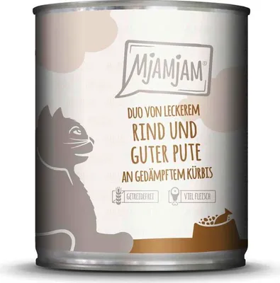 Immagine prodotto di Mjamjam 800gx6 DUO manzo & tacchino & zucca
