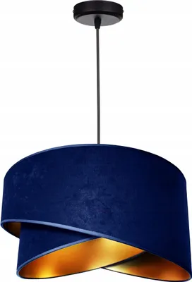 Produktbild von Hängelampe Pendellampe Lampenschirm aus Velours Dunkelblau Esszimmerlampe, Wohnzimmer, Küchenlampe aus Serie N131 (N131-DB)