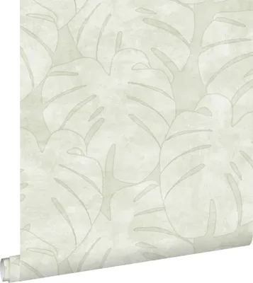 Productafbeelding van ESTAhome behang monstera bladeren beige 53 cm x 10.05 m