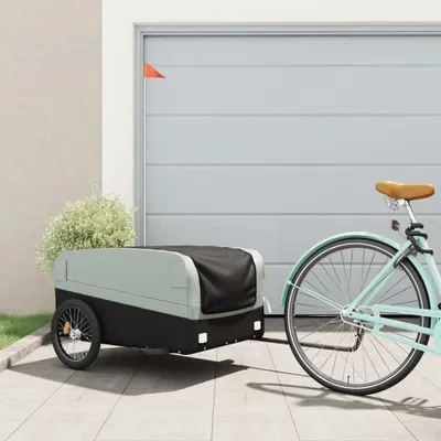 Produktbild von Design Möbel Fahrradanhänger Schwarz und Grau 45 kg Eisen - 2024 Neu