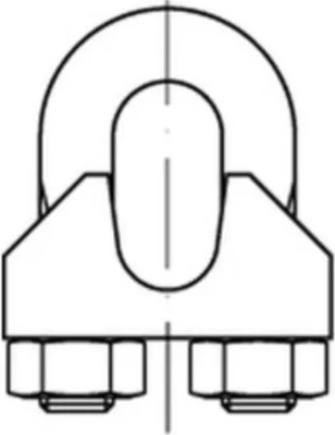 Produktbild von Reyher Drahtseilklemmen DIN 741 A 2 3 mm/M 4 1/8 007419200030000 (50 Stück)