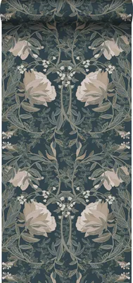 Obrázek produktu pro ESTAhome secesní tapeta s květinovým vzorem tmavě modrá - 139421 - 50 x 900 cm