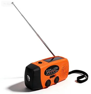 Obrázek produktu pro Přenosné rádio Noa-Weer s napájením ze solární energie a LED lampou – přenosná meteorologická stanice – AM/FM rádio s předpovědí počasí – baterie 2000 mAh – mobilní nouzová sada