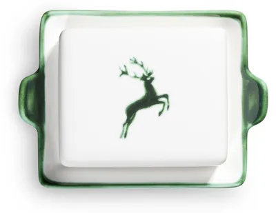 Image de Gmundner Keramik Grüner Hirsch, Beurrier (125g)