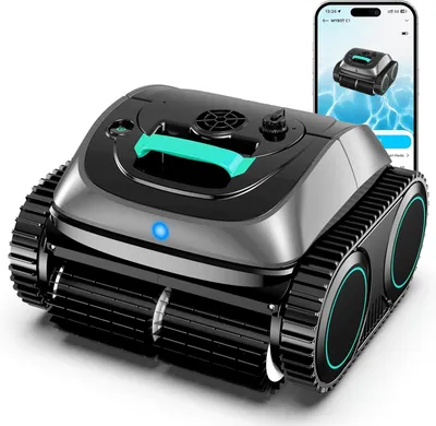 Imagen del producto de Robot de limpieza para piscinas integradas, con batería de 150 minutos de autonomía. Robot de limpieza para piscinas, con batería, ideal para la limpieza de paredes y suelos en piscinas de hasta 150 m², con tecnología inteligente
