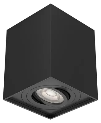 Produktbild von Braytron Deckenstrahler Deckenspot Aufputz GU10 schwarz eckig 80X100mm