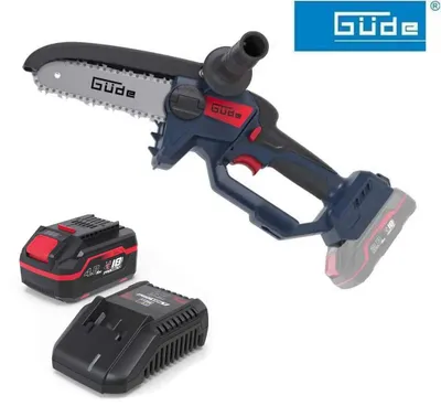 Produktbild von Güde Akku Astsäge GAK 18.1 Mini Kettensäge 18V, Akku 4.0 Ah Ladegerät 3 A