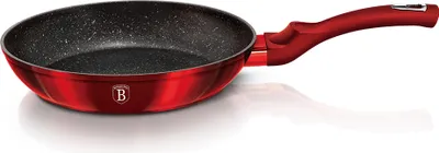 Produktbild von Pfanne mit Marmoroberfläche 24 cm Burgundy Metallic Line BERLINGERHAUS BH-1252