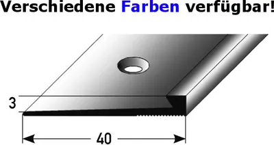 Produktbild von Anstoßprofil "Blackwater" Anstoßleiste für Designbeläge, 3 mm Einfasshöhe, Aluminium eloxiert, gebohrt, Typ 27-bronze hell