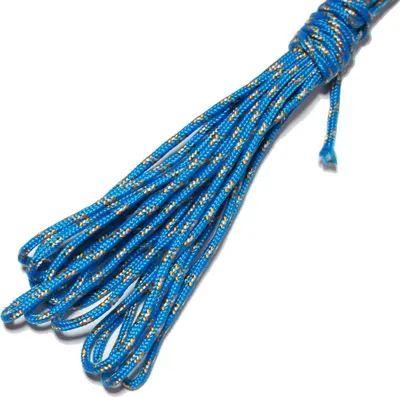 Produktbild von 5m Farbe-309 blau-orange-weiss Paracord Schnüre Nylonleine 2 mm