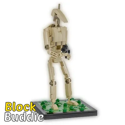 Produktbild von Space Wars Battle Droid Kampfdroide Klemmbaustein Set 236 Teile mit Display Stand