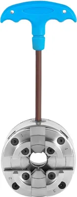 Obrázok produktu pre Samocentrovacie 4-čelisťové skľučovadlo – KP96-M33 – upínací rozsah 45–81 cm – 2 kľúče – pre drevárske sústruhy – strieborné