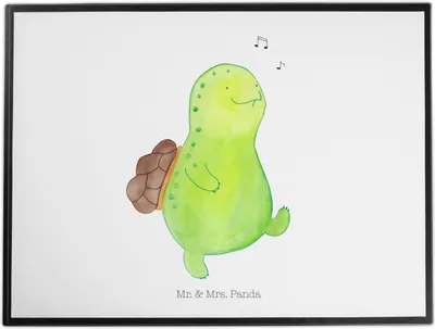 Produktbild von Mr. & Mrs. Panda schreibtischunterlage Schildkröte Pfeifen - Weiß - Geschenk, Depression, bastelmatte, Unterlage Schreibtisch, Schreibunterlage, Schildkröten, tischpad