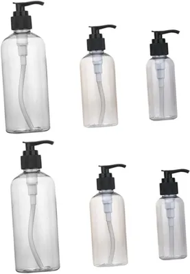 Produktbild von Schwarze Nachfüllbare Pumpflasche 100ml aus Kunststoff im 6 Stück-Pack