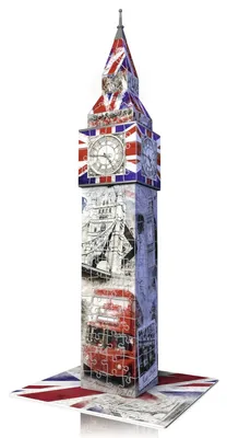 Immagine prodotto di Big Ben Edizione Bandiera. edifici puzzle 3D