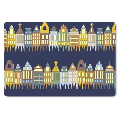 Produktbild von MuchoWow® Schreibtischunterlage Muster - Häuser - Gebäude 60x40 cm - XXL Mauspad - Großes Mauspad