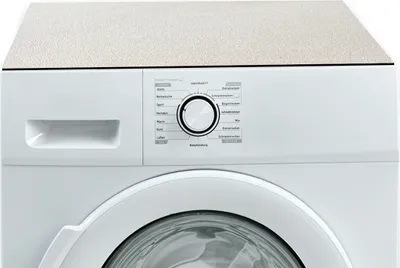Image de Tapis pour machine à laver beige antidérapant, lavable