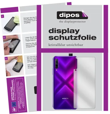 Produktbild von 2x Schutzfolie für Honor 9X Rückseite klar Displayschutzfolie Folie Display Schutz dipos