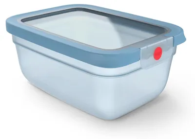 Produktbild von EMSA oneClick Frischhaltedose 1,5 L N12110, Box, Rechteckig, 1,5 l, Blau, Durchscheinend, Polypropylen (PP), Polypropylen (PP)/Thermoplastisches Elastomer (TPE)