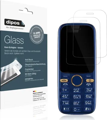 Produktbild von 2x Schutzfolie für Cellecor A4i - Anti-Shock 9H Folie dipos Glass Kunststoffglas