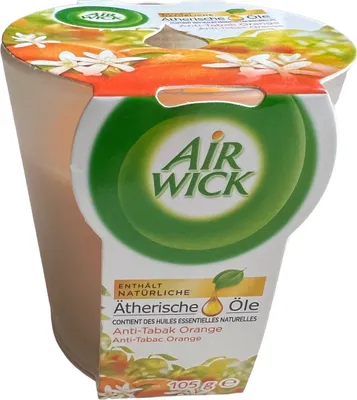 Produktbild von Air Wick Wohlfühl-Duftkerze Anti-Tabak Orange, Rund, Orange, Zitrus, 20 h, 1 Stück(e)