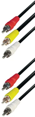 Produktbild von Transmedia Verbindungskabel; 3x Cinchstecker auf 3x Cinchstecker, 2,0 m, V 12