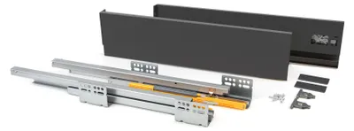 Immagine prodotto di Cassetto Esterno Concept 30 Kg H138 mm P 300 Grigio Antracite Acciaio Emuca