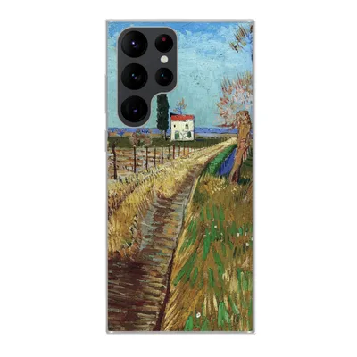Produktbild von MuchoWow® Handyhülle Schutzhülle Hülle für Samsung Galaxy S22 Ultra Weg durch ein Weidenfeld - Vincent van Gogh Silikon Softcase Handy Hülle - Abbildung