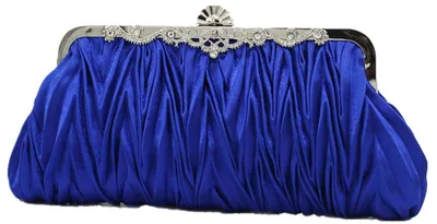 Productafbeelding van Fioeyr clutchtas voor dames, satijn, gerimpeld, met afneembare ketting, elegant