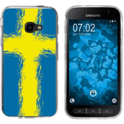Produktbild von PhoneNatic Case kompatibel mit Samsung Galaxy Xcover 4 / 4s Silikon-Hülle WM Schweden M12