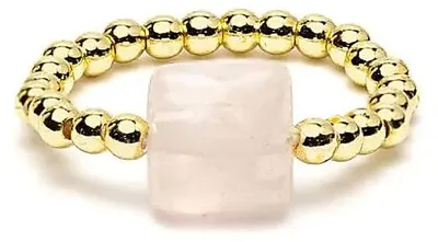 Produktbild von Elastischer Ring facettierter Rosenquarz -- ±2 cm online bestellen