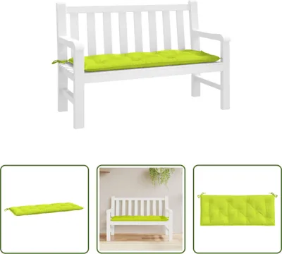 Produktbild von The Living Store Gartenbank-Auflage Hellgrün 120x50x7 cm Oxford-Gewebe