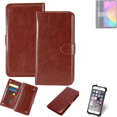 Produktbild von K-S-Trade 360° Hülle kompatibel mit Xiaomi Redmi A3 braun Kunstleder Case BookCase WalletCase Kunstlederederhülle Handyhülle, Rundumschutz Bumper