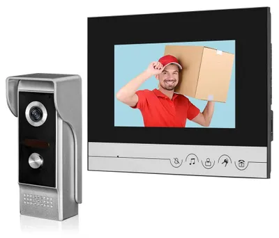 Productafbeelding van HFeng videosysteem voor deuropener, 7-inch display, intercomsysteem, met deurbel