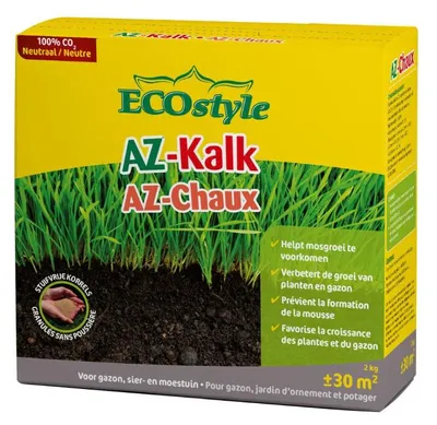 Productafbeelding van ECOstyle AZ-Kalk voor gazon, border en moestuin | 2, 5, 10 of 20 kg 2KG