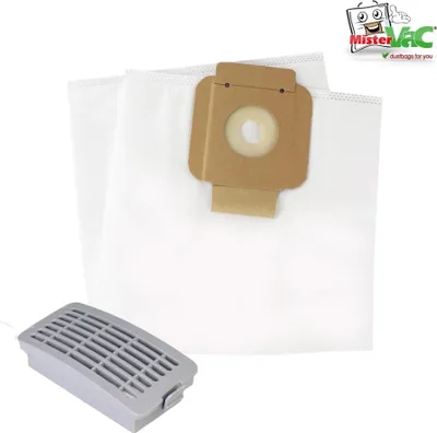 Produktbild von MisterVac 10x Staubsaugerbeutel + Filter kompatibel mit Sprintus ERA EVO, TEC