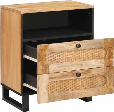 Zdjęcie produktu dla vidaXL Szafka nocna Naturalna 50 x 33 x 62 cm Lite drewno mango