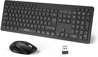 Produktbild von Seenda Kabelloses QWERTZ Tastatur-Maus-Set Schwarz