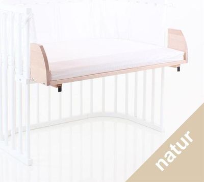 Babybay 160610 Verlängerungsseite für Beistellbett Maxi Natur unbehandelt incl. Matratzenteil