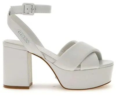 Produktbild von Guess Shanny Damen-Sandalen auf Blockabsatz, weiß, Leder 41