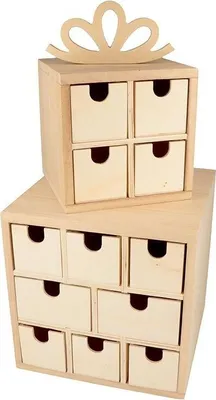 Obrázok produktu pre 2 drevené úložné boxy – vianočné darčeky