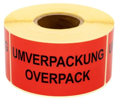 Imagen del producto de Etiquetas de advertencia en rollo, 500 unidades, 100 x 50 mm