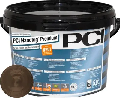 Produktbild von PCI Nanofug® Premium Variabler Flexfugenmörtel für alle Fliesen und Natursteine mittelbraun 5 kg
