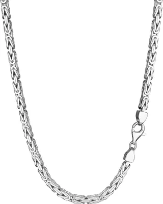 Produktbild von Königskette 925 Silber Vierkant diamantiert Massive Halskette 50cm B: 3,9mm 3453