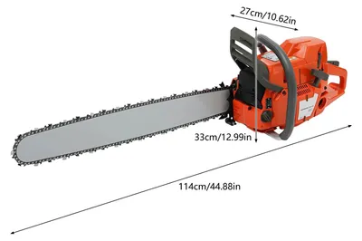 Produktbild von Benzin Kettensäge - Motorsäge - 2-Takt 71cc 3,9kW - 71 cm Schwert - 10000 U/min - Luftgekühlter Einzylinder - Orange