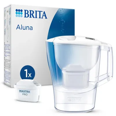 Zdjęcie produktu dla Brita Aluna, Dzbanek z filtrem do wody, 1,4 l, Przezroczysty, Biały