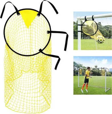 Productafbeelding van Voetbalnet - Doelnet voor voetbal - Accessoires en benodigdheden voor training - Trainingsmateriaal - Stuitbaltrainer - Verstelbaar - Voetbaltraining - Doelnet voor voetbal