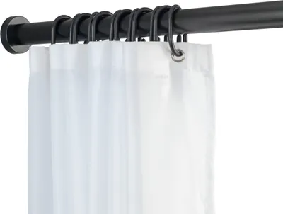 Produktbild von Schöner Wohnen Teleskop-Duschvorhangstange Obleon Schwarz Dusche Badezimmer Vorhang