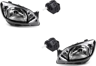 Produktbild von Scheinwerfer kompatibel zu Skoda Citigo 10/11-04/17 H4 Links Rechts + Stellmotor 1ST941015D 1ST941016D 8L0941295B 8L0941295A Johns